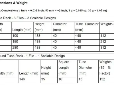 3D Print Ready Laboratory Cage and Round Test Tube Racks  3D print model