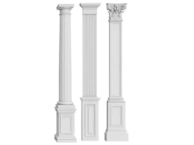 Classical Columns pillar decorate Low-poly 3D model purchase