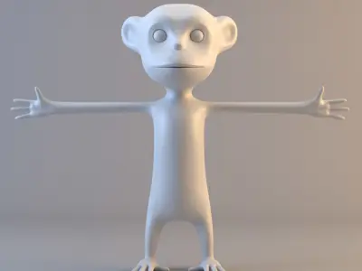 Cartoon Ape 3D model