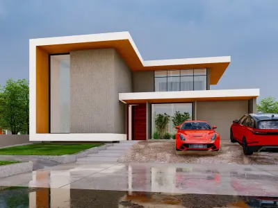 Modern House 3D model 2