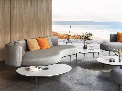 modern sofa collection  Low-poly 3D model