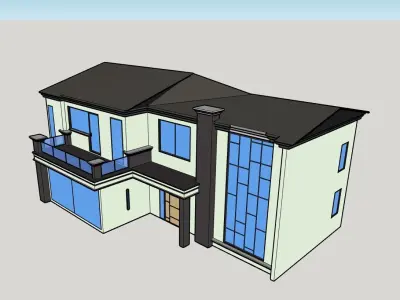 Architectural 3D model house 3D model