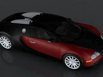 Bugatti Veyron Low-poly 3D model