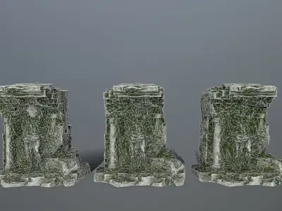 statue stone Low-poly 3D model