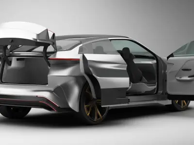 Generic Future EV SUV 2050 3D model