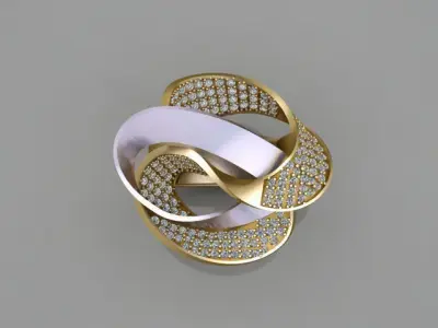 Meander Ring 3D print model