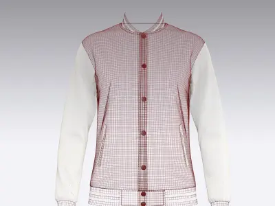 Women Varsity Jacket 3D model