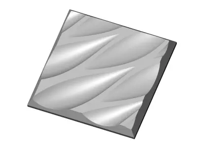 3d wall panel relief with wavy patterns 3D print model