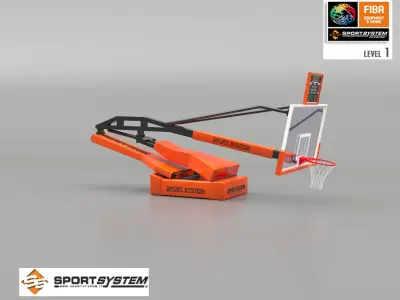 Portable basketball stand 3D model