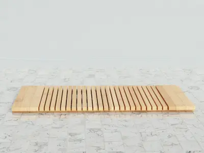 Wooden Bathroom Mat 3D model