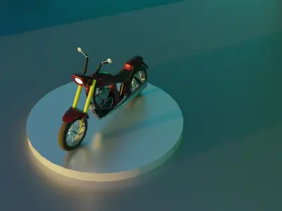 3D MOTORCYCLE MODEL - CHOPPER 3D model