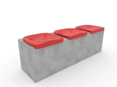 Collection Stadium Seats 3 3D Model Pack