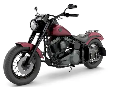 Harley Davidson Motorcycle Low-poly 3D model