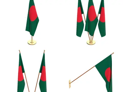 Bangladesh Flag Pack 3D model