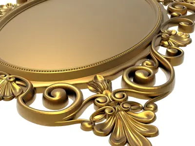 carved frame 3D model