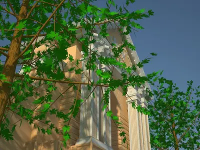 Ornamental gate Medieval danish building architecture gate india 3D model