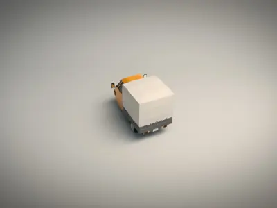 Low Poly Three Wheeled Truck Low-poly 3D model