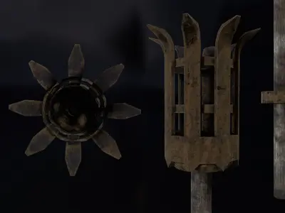 Torch 01 Low-poly 3D model