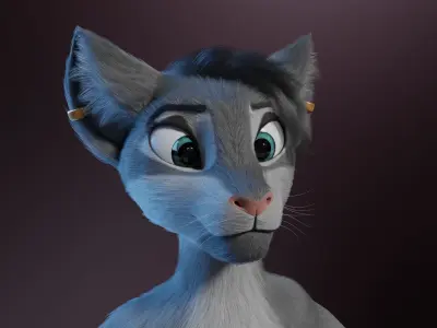 Yennifer Anthro Cat 3D model