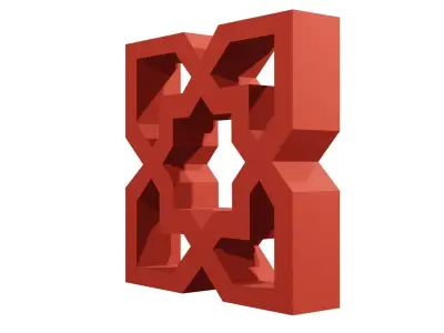 Brick Jaali Star 8 3D model