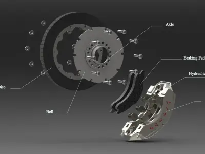 Formula 1 Brake system 3D model