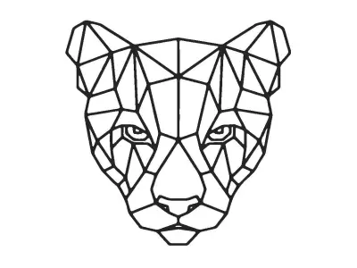geomentric tiger  3D print model