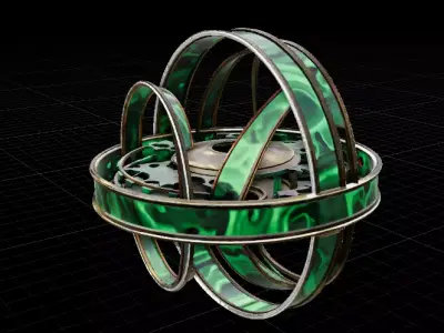 Celestial Time Artifact Ultra-Luxury Sci-Fi Museum Prop 3D Model Low-poly 3D model