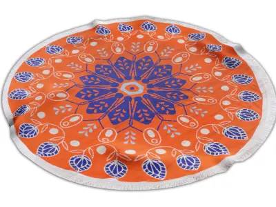 Beach Throw Low-poly 3D model