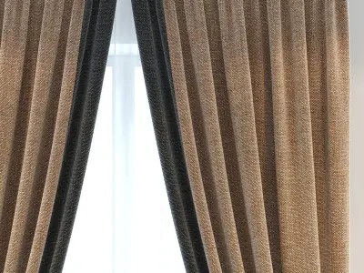 Set 16 Curtains 3D model