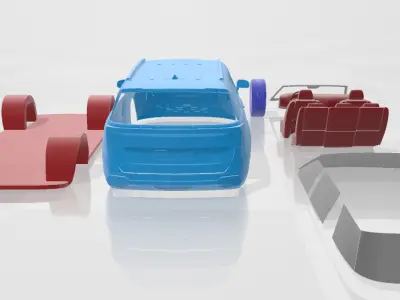 Kia Carnival 2025 - 3D Printable Model in Separate Parts 3D print model