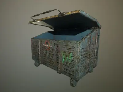 futuristic Skip - Dumpster Low-poly 3D model