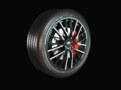 Aston Martin DBX707 Car Rim Tire 3D model