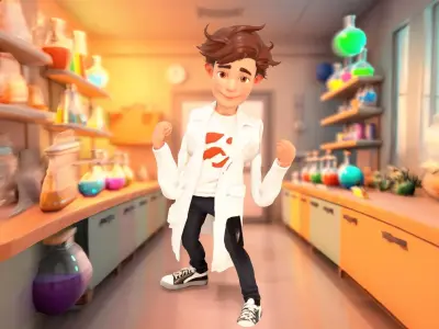 Friendly Scientist Character model pack Low-poly 3D model