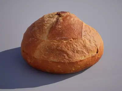Wheat Bread 5K triangles 4K PBR textures Low-poly 3D model