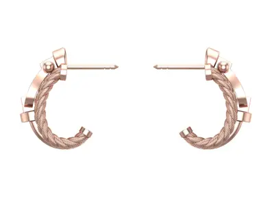 Force Rise Earrings 3D print model