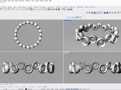 Eternity Round Diamonds Ring 3D model
