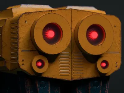 Robot head Free 3D model