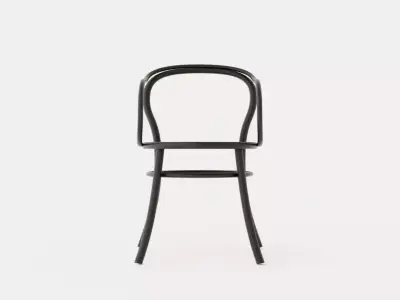 No 30 Armchair Rattan - Black Low-poly 3D model