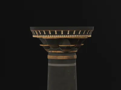 Egyptian Ancient Column  Low-poly 3D model