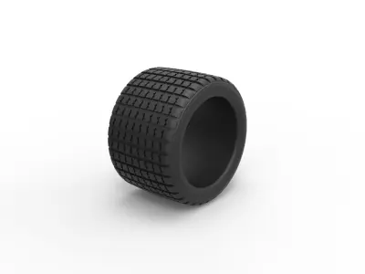 Offroad tire 16 Scale 1 to 10 3D print model