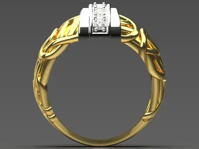 luxury diamond ring jr00118 3D print model