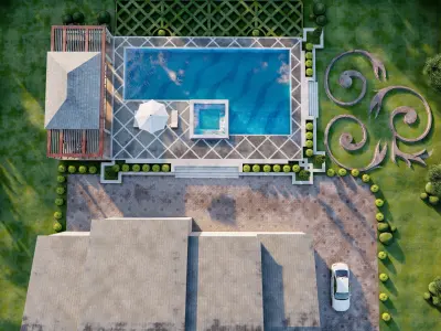 underground swimming pool 3d model lumion model 3D model