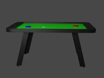 Simple AirHokey  Low-poly 3D model