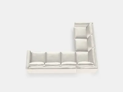 VIMLE Corner sofa 5-seat 9 Low-poly 3D model