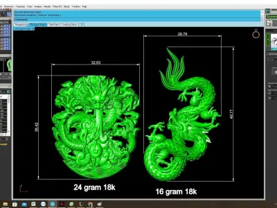 Luxury Chinese Dragon Pendant Jewelry 3D Model  4037 3D print model