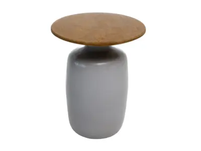 027 TEAK CERAMIC SIDE TABLE Low-poly 3D model