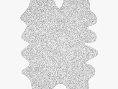 Sheepskin black rug 3D model