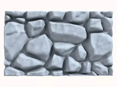 Natural Stone Wall Architectural 3D model