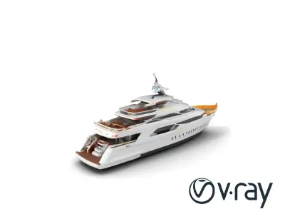Grand Casino Yacht Luxury Model Pack Low-poly 3D model
