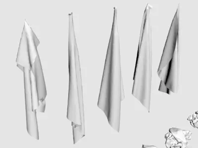 cloth trapo rag collection duster dishcloth bayeta 3D model